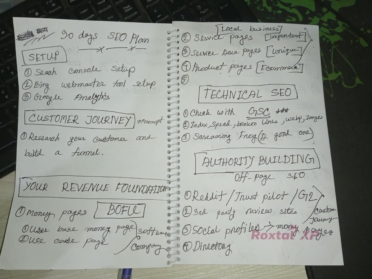 Arparvez1's tweet photo. Seriously studying organic marketing for the last 6 months.

Positive Surfer SEO just uploaded a video on “The 90-Day SEO Plan For A Brand New Website (Google + AI Search)”.

Taking notes the old-school way because digital learning is way too distracting. https://t.co/YLw0ohGovo
