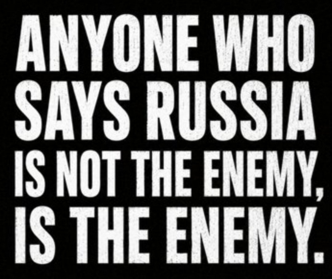 P_Kallioniemi's tweet photo. Anyone who says Russia is not the enemy, is the enemy. https://t.co/8Z0hKKUSxd