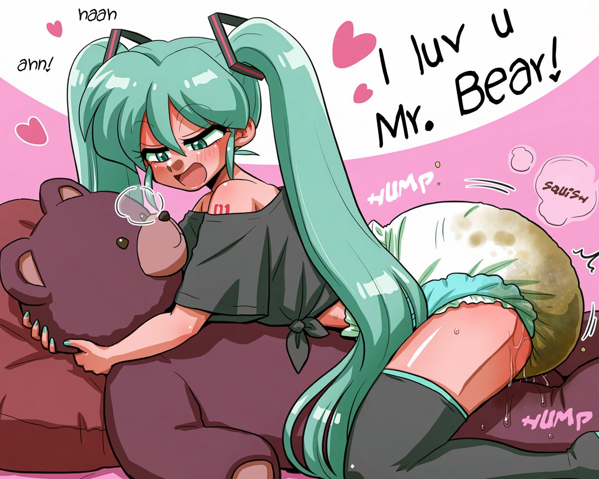 vision_dl's tweet photo. Miku’s Confession 🧸
Caught humping her teddy while that diaper leaks everywhere…  

Think Mr. Bear can handle another round?

#HatsuneMiku #Miku #Vocaloid #ABDL #DiaperFetish #MessyDiaper #NSFW https://t.co/dyOjmHH7W1