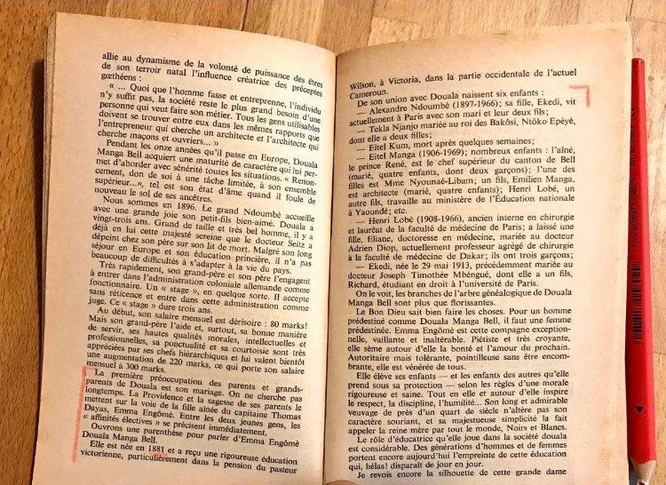 nanalobe6's tweet photo. Emma Engome Dayas, ep. Manga Bell est évoquée dans ce livre, qui est par ailleurs INTROUVABLE
Ce n'est pas normal que de telles oeuvres ne soient pas réeditées
Notre peuple est devenu un amnésique repu de sommeil, alors qu'il a été pendant longtemps un érudit vif et éveillé
🙏🏾💜 https://t.co/dvgA26sM1a