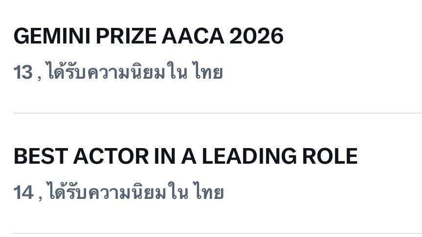 nus_gmnt's tweet photo. ทุกคน keyword เข้าเทรนไทยแล้วว มาฉลองกันนนนน 

GEMINI PRIZE AACA 2026
#GEMINIWinLeadingRole https://t.co/EdbNWrIQJI