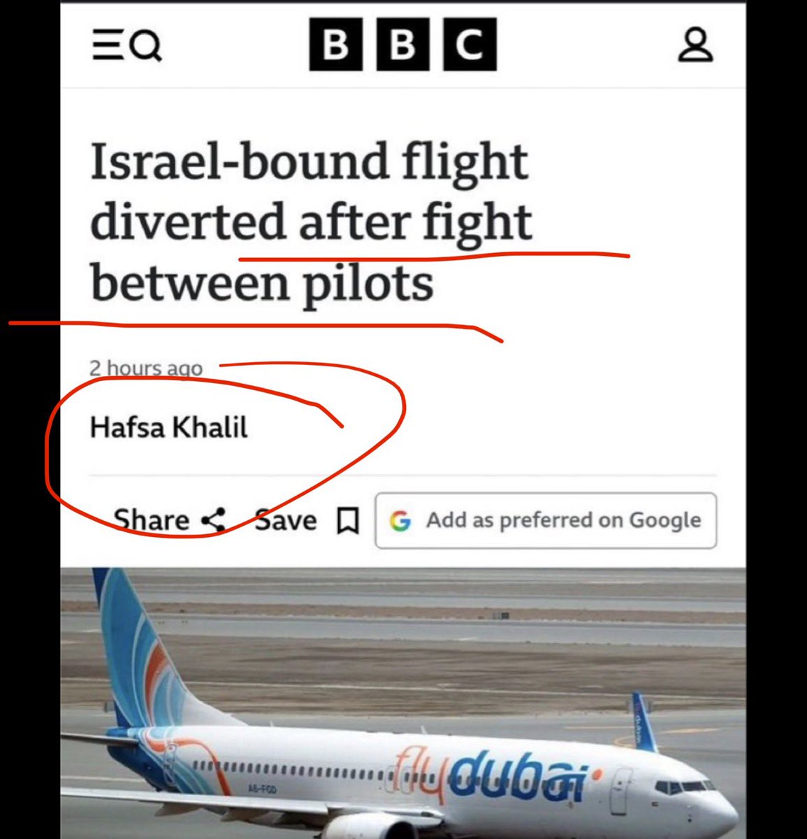 TrulyMonica's tweet photo. Trust Islamists at @BBC to report a terrorist incident as a “fight between pilots”. https://t.co/B7uM4b9pYB