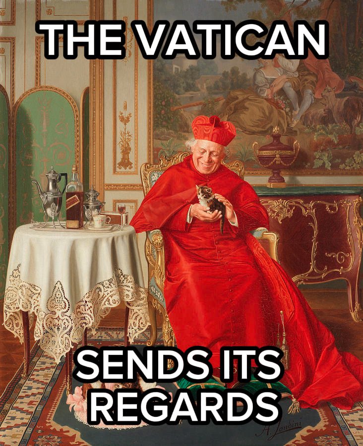 AdrianFPascal's tweet photo. Two things can be true at once:

1) No one is converting to Baptist.
2) The Vatican is pulling some strings. https://t.co/smeoQGVd3Q