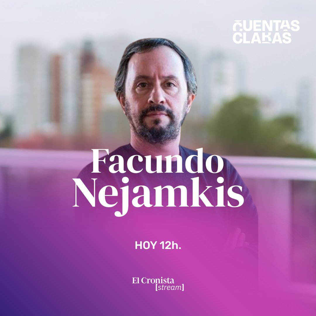 Cronistacom's tweet photo. ¡Arrancó #CuentasClaras! Hoy vienen Marcelo Ponte, general manager healthcare Cono Sur de Merck, y @facundonejamkis.
Sumate al vivo con @vidusky y @CatadeElia: https://t.co/ay5TNp8L4i https://t.co/DgXIkXRFWY