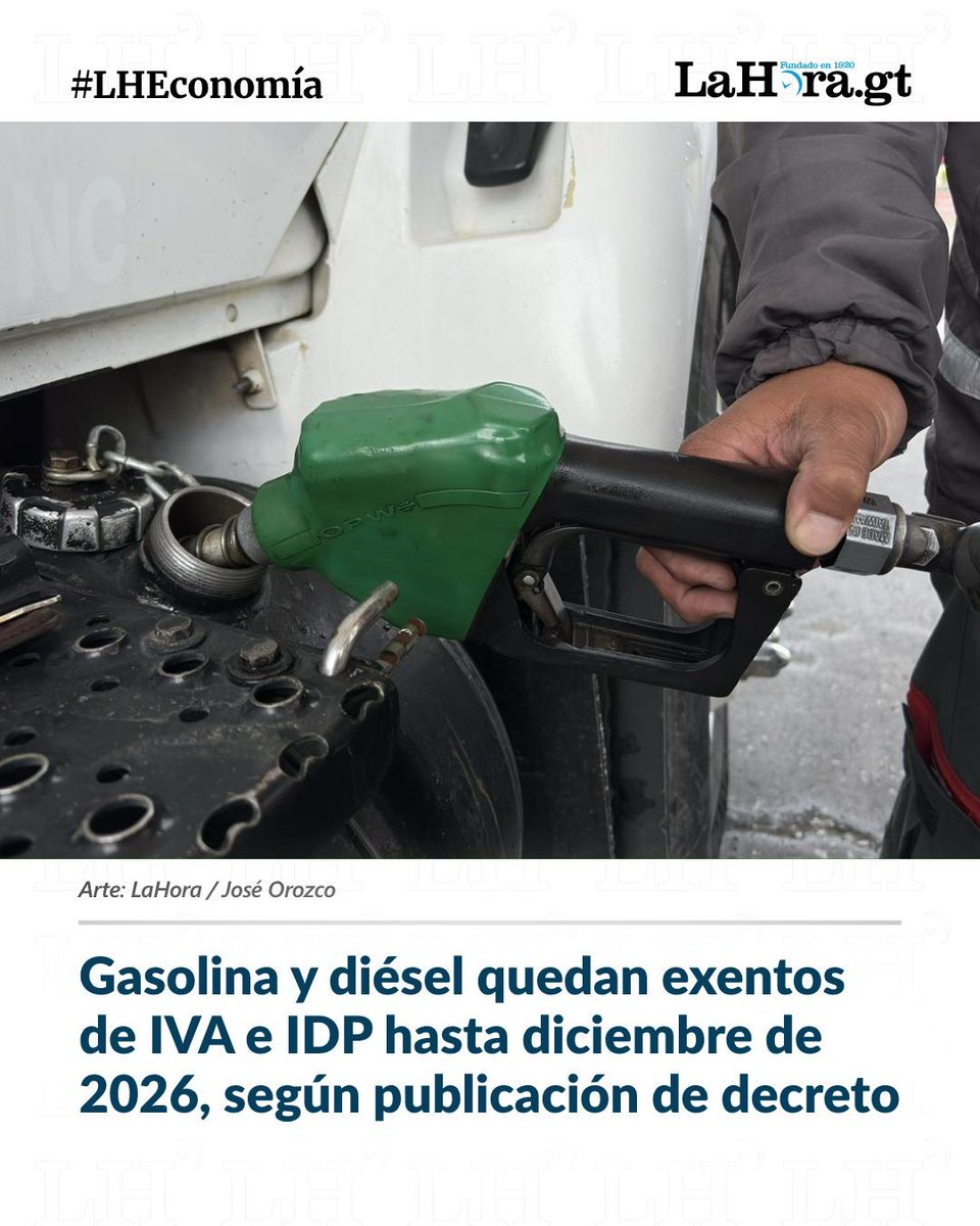 Gasolina y diésel quedan exentos de IVA e IDP hasta diciembre de 2026, según publicación de decreto