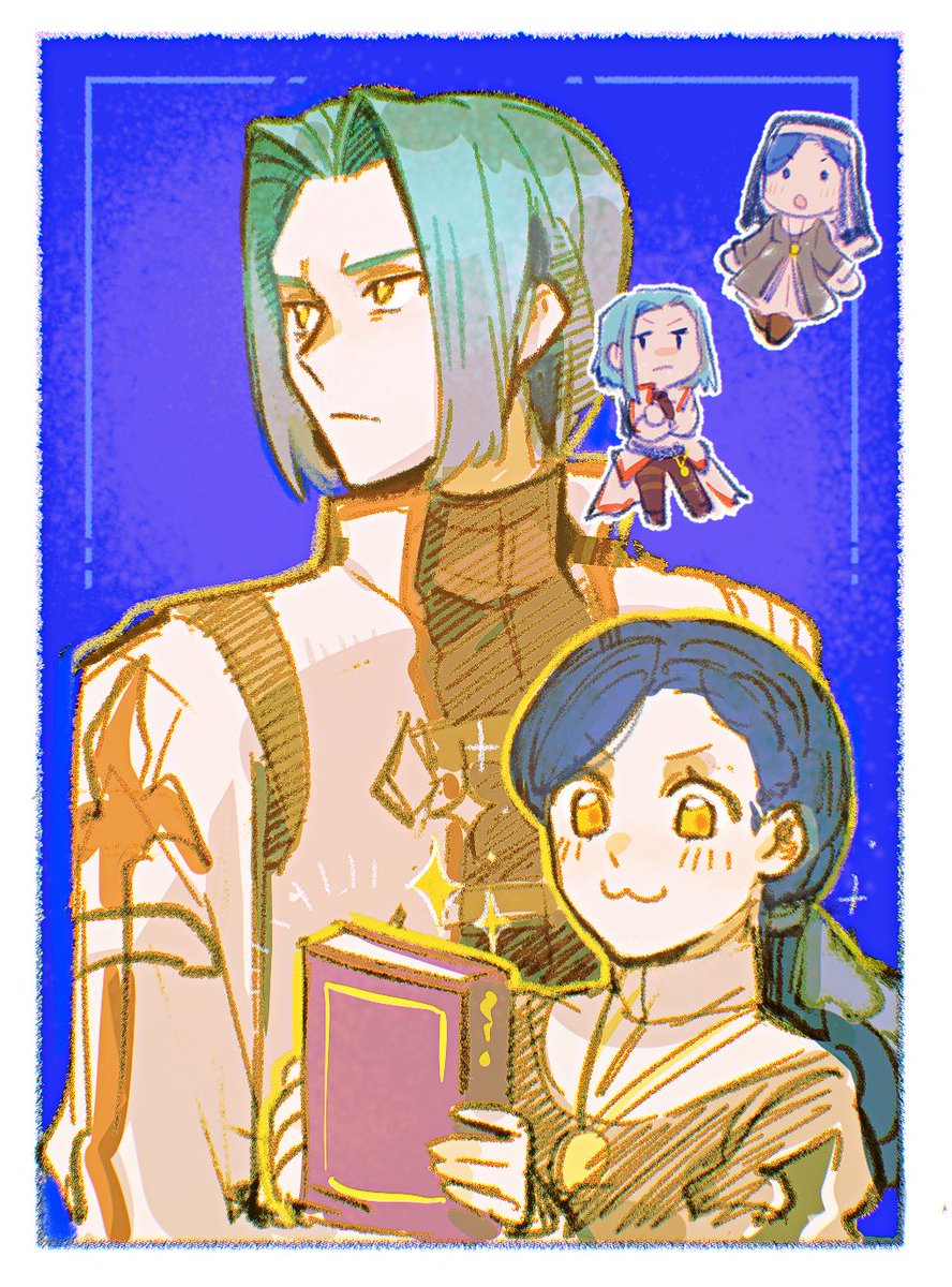 LeorlonTyan's tweet photo. Watching Honzuki with a friend and he suggested a crossover art idea :^D
Ferdinand dressed as Kevin and Rozemyne as Ries https://t.co/1oBkbBJ0dx