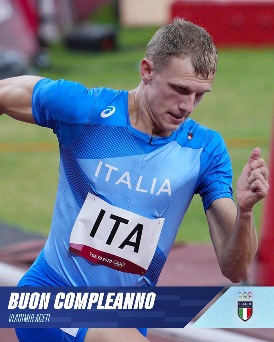 ItaliaTeam_it's tweet photo. Oggi si festeggia in pista! 🎂🇮🇹

Tanti auguri a Vladimir Aceti, protagonista dell’atletica azzurra e pronto a spegnere le candeline dopo 400 metri e altrettante emozioni. 🏃‍♂️🎉

Fatevi sentire nei commenti con i vostri auguri! 💙
#ItaliaTeam #HappyBDay #ClubOlimpico @atleticaitalia
