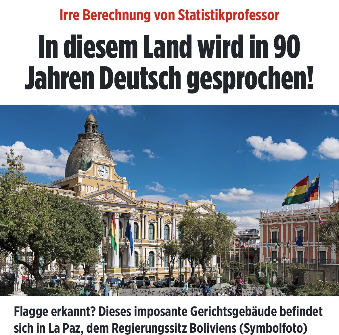 queru_lant's tweet photo. In Bolivien macht man sich Sorgen, dass in 90 Jahren wegen einer deutschsprachigen Minderheit im Land nur noch Deutsch gesprochen werden könnte.

Der Grund ist die Geburtenrate: Während eine Bolivianerin im Schnitt 1,56 Kinder bekommt, liegt die Geburtenrate bei der kleinen mennonitischen Minderheit, die Plautdietsch (eine niederdeutsche Sprachvariante) spricht, deutlich höher.

Dass in Europa in 10 Jahren nur noch Arabisch gesprochen wird, interessiert hingegen kein Sau.