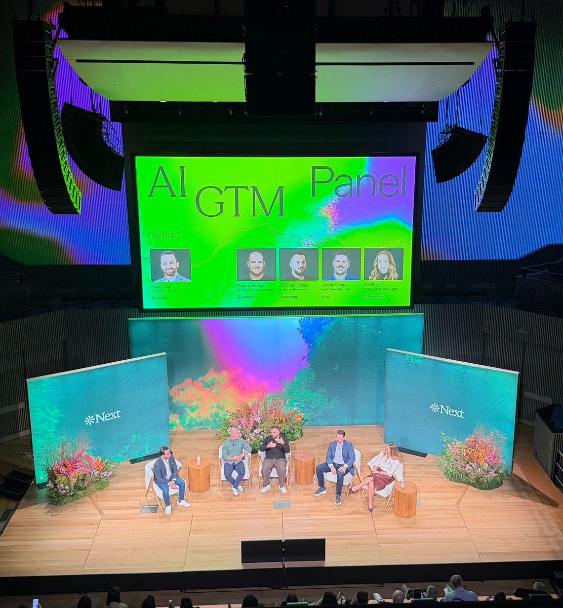 useapolloio's tweet photo. at the cool kids table with leaders from Superside, Lambda, FIS, DigitalOcean and Apollo #ApolloNext26 https://t.co/ftp2R63Hqb
