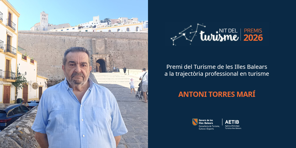 ATBIllesBalears's tweet photo. 📈 Guardó a la Trajectòria Professional en Turisme

2/ Antoni Torres Marí rep el Guardó a la Trajectòria Professional en Turisme per tota una vida dedicada al sector turístic d’Eivissa.

Especialment vinculat a les agències de viatges, ha estat un referent en la representació i defensa del sector i en la promoció d’un turisme sostenible i de qualitat.

👏 Enhorabona!
#PremisTurisme2026