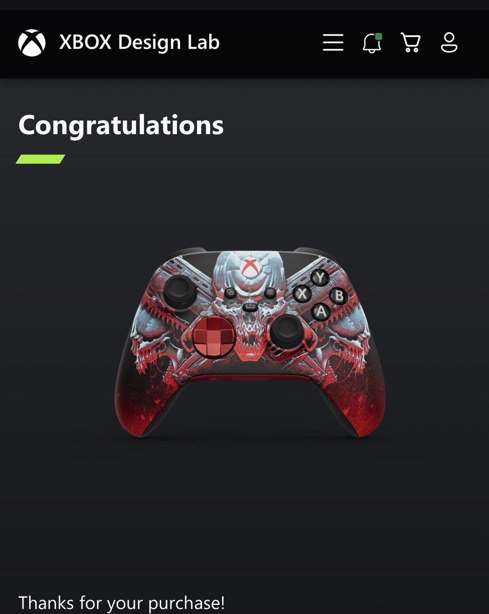 Rushhhhhher's tweet photo. Ordered my Xbox Design Lab Gears of War E-Day Controller ⚙️🔥 the other one should be here today. Can’t wait! @XBOX @GearsofWar @CoalitionGears https://t.co/jOUIA64ZIP