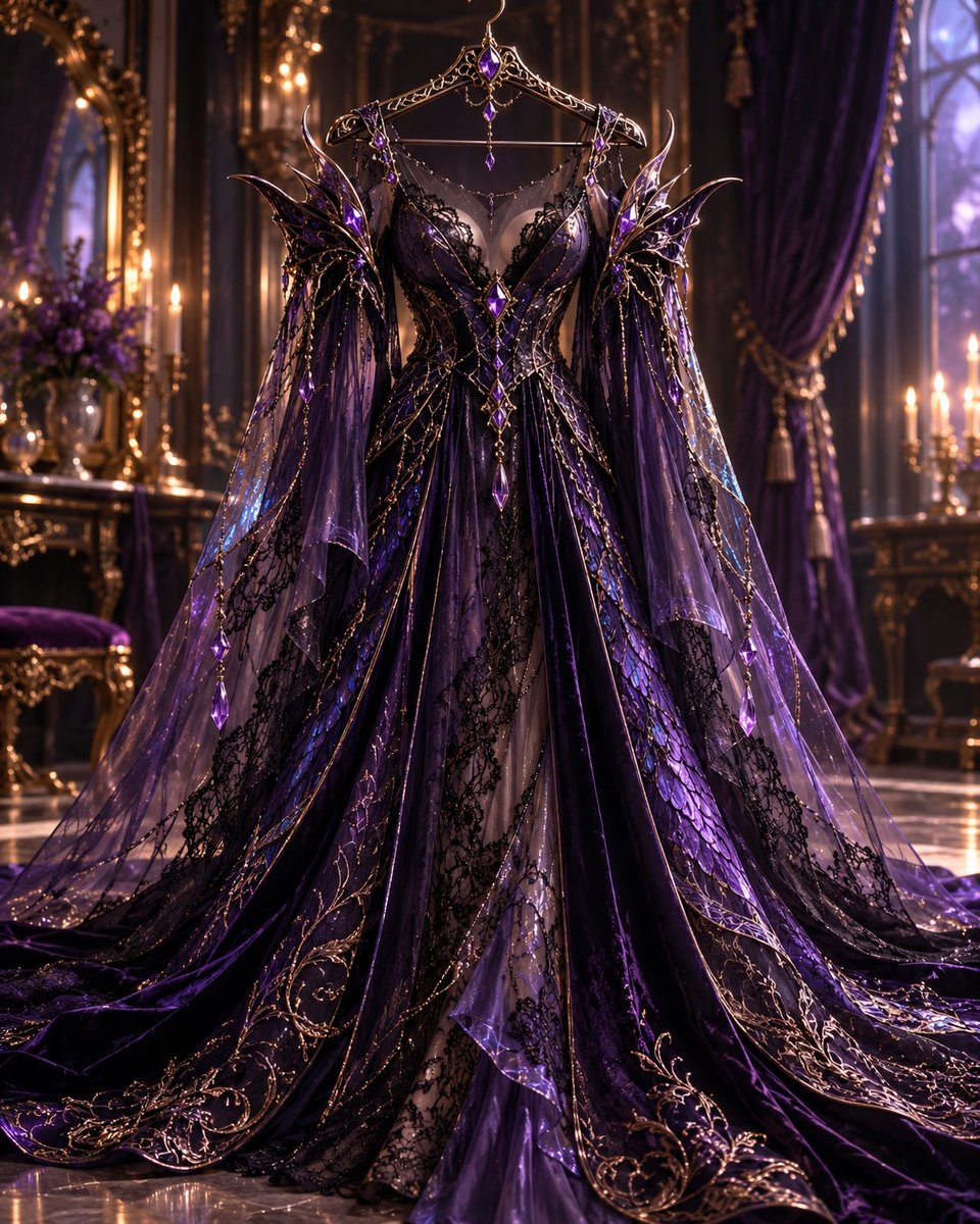 Purple8419's tweet photo. This is a great prompt and it looks beautiful 💜 Please see original creator’s post below for prompt 💜 #AIart https://t.co/UKKJeJmUKr