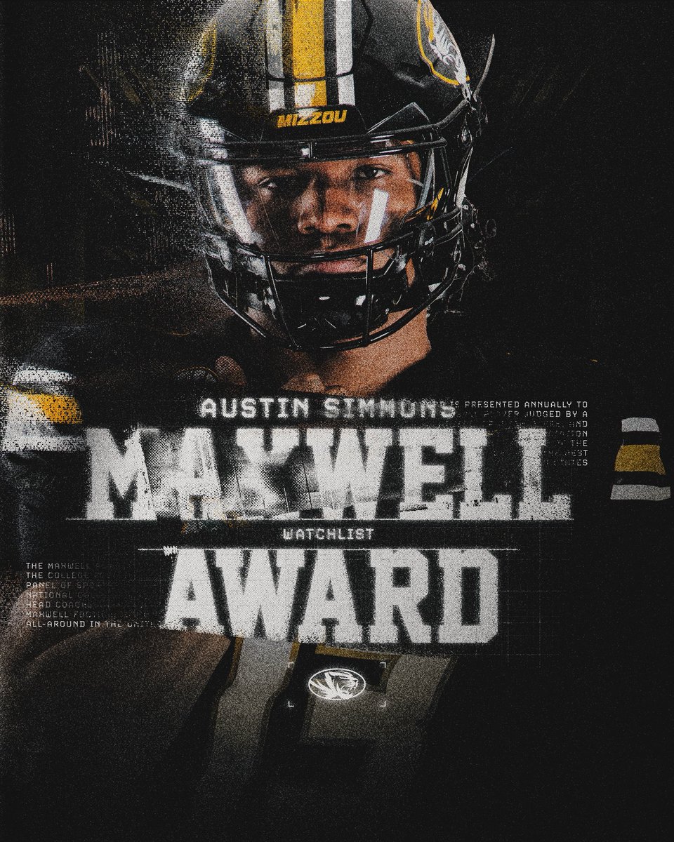 MizzouFootball's tweet photo. On the Watchlist 📋

@austnsimmons https://t.co/Zxa2mK6hCJ