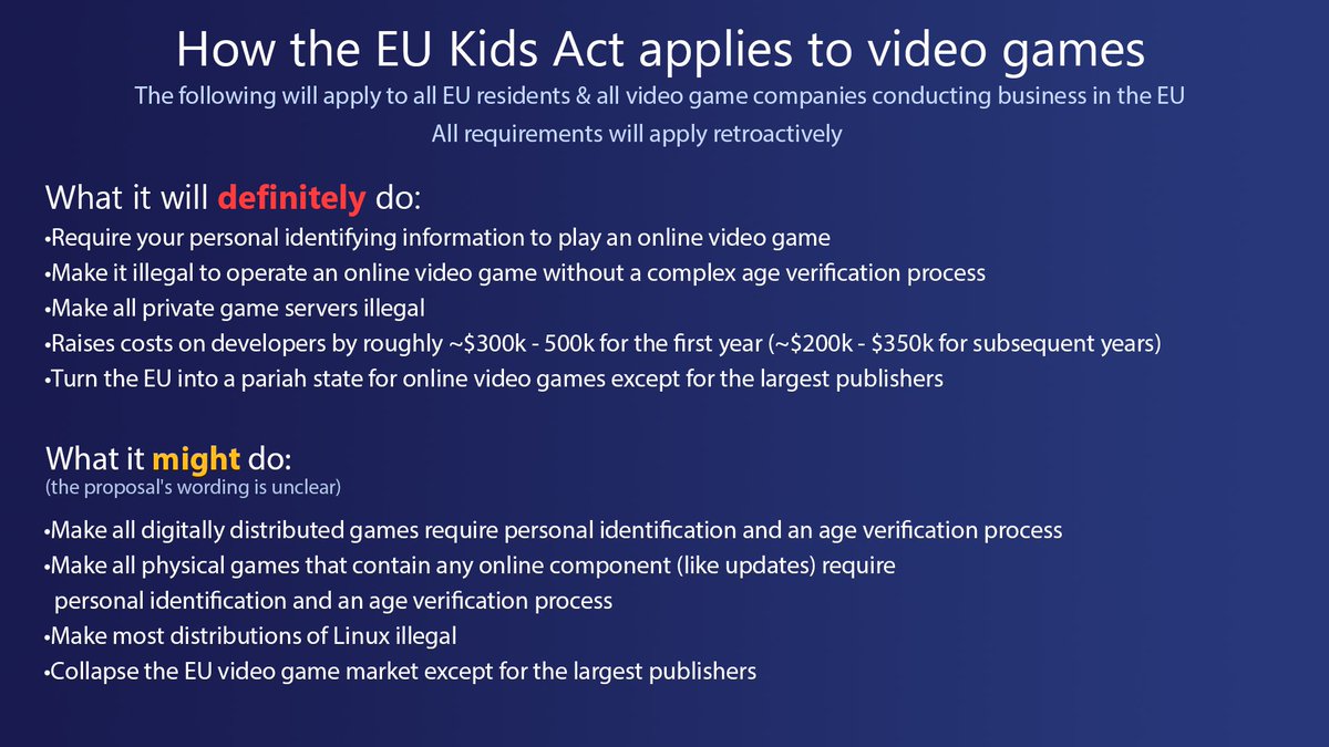 OfficialMTM101's tweet photo. to literally anyone in an EU Country for the love of god watch this and vote against the EU kids act
https://t.co/3VorEtS7h4 https://t.co/vx6hGQ8j3U