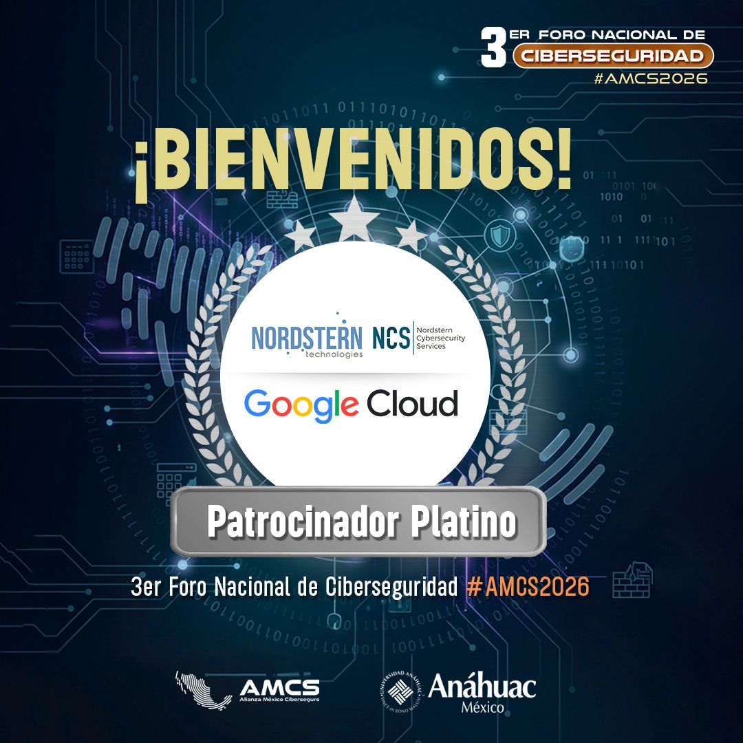 AMCS_ORG's tweet photo. ☁️🤖🔐 Nube + IA + ciberseguridad.
Agradecemos a Nordstern Technologies / NCS + @googlecloud, Patrocinadores Platino de #AMCS2026, por sumar experiencia, tecnología e innovación a este encuentro.
📅 5–9 oct.
🎟️ https://t.co/jQIF9T7reO https://t.co/s3MWpxhivT