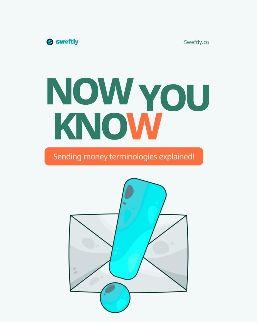 usesweftly's tweet photo. You’ve probably seen these words a hundred times while sending money. But do you actually know what they mean?

Here’s your quick translation guide, so the next time you’re sending money home, you know exactly what you’re looking at. 

Swipe to learn the lingo https://t.co/5Tiwimc9mo