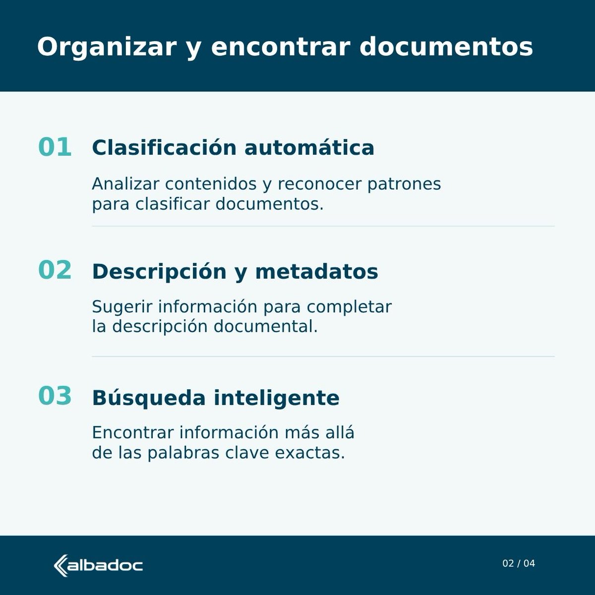 albadoc_es's tweet photo. 🤖🗃️ ¿Cómo puede ayudar la #InteligenciaArtificial a mejorar la #GestiónDocumental de tu organización?

✅ La IA puede ayudar a clasificar documentos, enriquecer metadatos, mejorar las búsquedas y agilizar procesos en archivos y centros de documentación.

👍🏻También abre posibilidades para supervisar el cumplimiento normativo y acompañar a las personas usuarias en sus tareas.

🤔 Su utilidad depende de cómo se integre en la gestión documental: con criterios archivísticos, atención a la seguridad y profesionales que guíen los procesos y revisen sus resultados.

✍️🏻En nuestro blog explicamos 6 ámbitos de aplicación de la IA en la gestión documental y el papel que pueden desempeñar los profesionales de los los archivos y centros de documentación en su implantación y desarrollo 👇🏻
https://t.co/BKrRNhs9eb