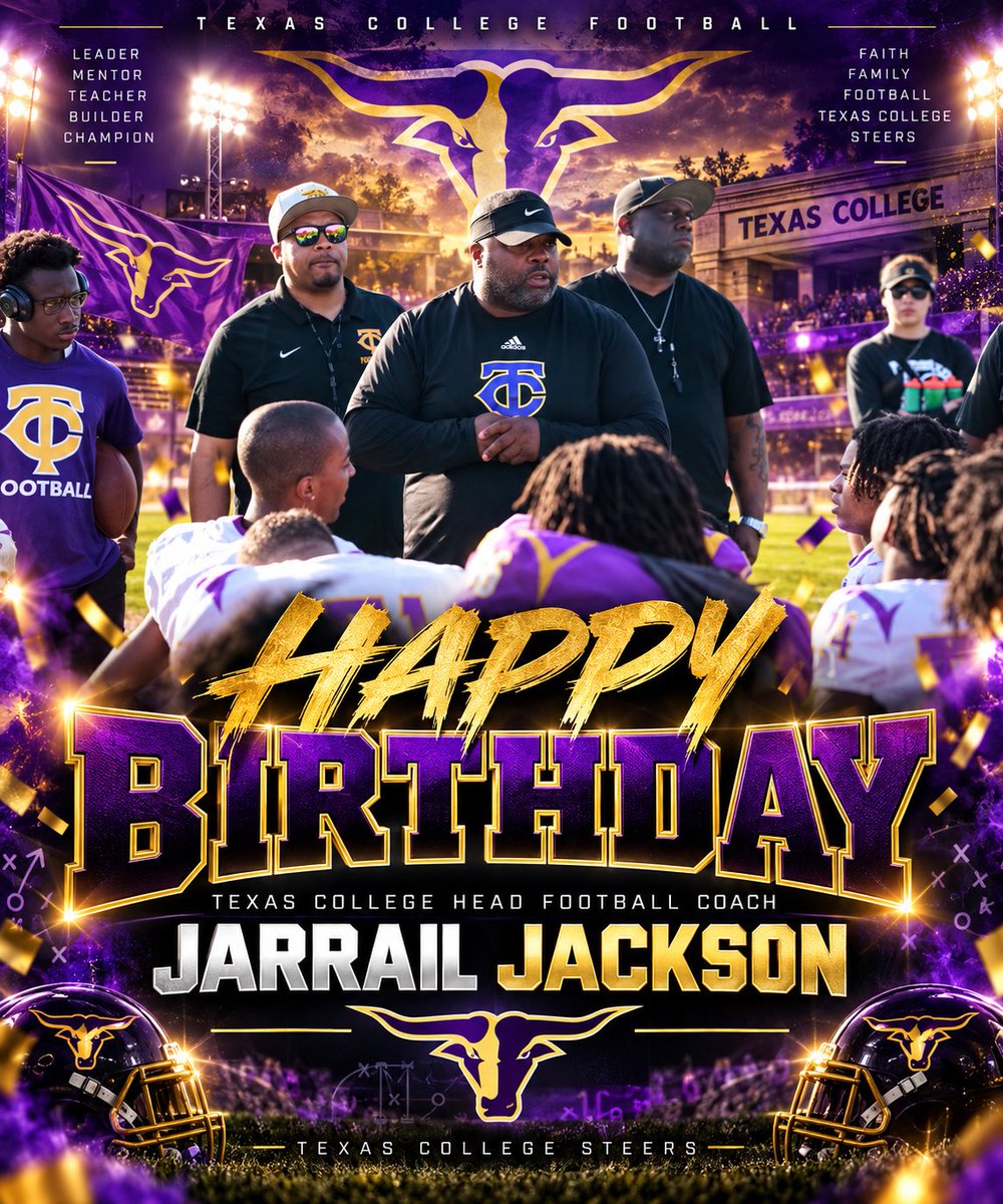 TexasCollege23's tweet photo. Happy Birthday to one of the Best College Coaches in the country.@Coach_JJackson2 @OU_Football @TXCsteers_Ath https://t.co/g70ThLXd4V