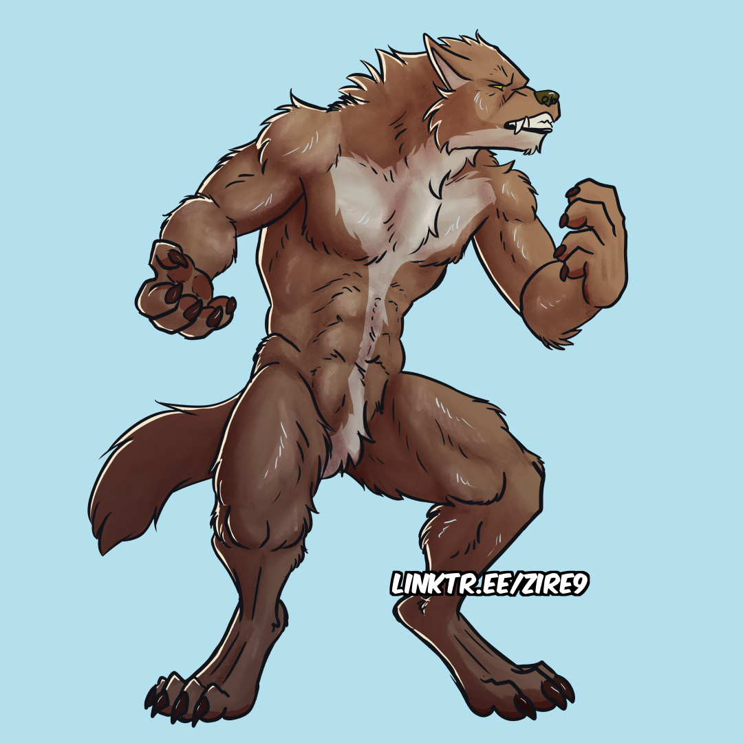 zire9's tweet photo. the werewolf from the fan vs werewolf series  but this time in a serious mood https://t.co/VUwjzy94qP
