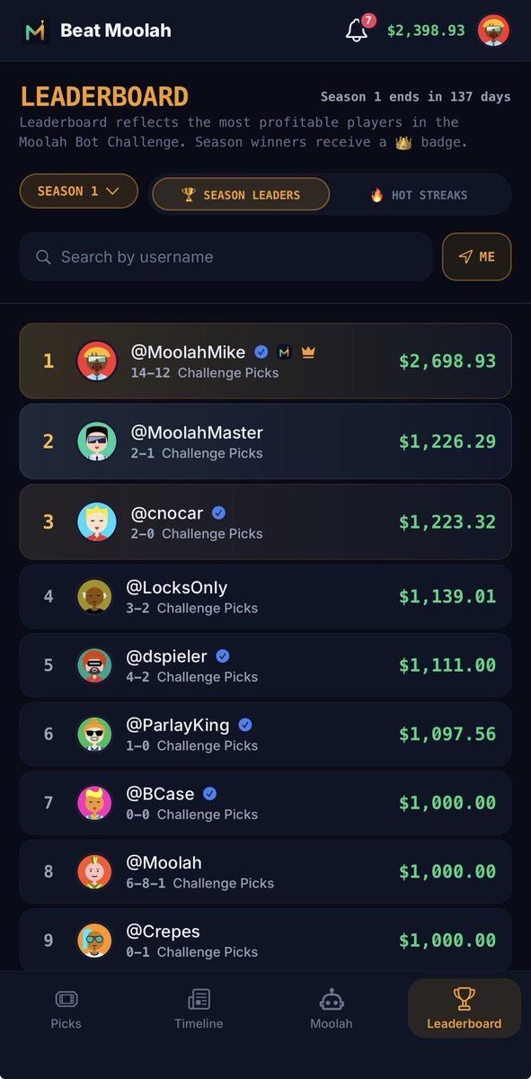 BeatMoolah's tweet photo. New custom Avatars and a complete UI overhaul update coming soon. 

Updated bot research for more in depth analysis and better performance.

See the AI bot’s picks and performance completely free. See line change movement, bot analysis, and confidence % for every matchup.

Link to app in bio

#sportsbetting #nflbets #parlay #Sportspicks #sportshandicapping