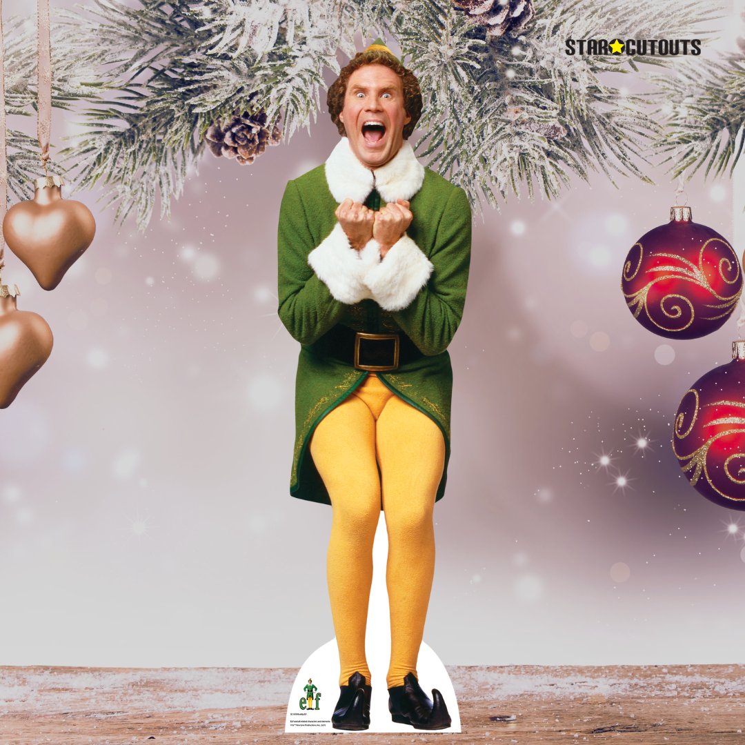 CutoutsStar's tweet photo. 🎄 Revealed: a festive favourite for Elf fans! Buddy the Elf stands 187cm tall and is ready to join your Christmas display. #BuddyTheElf #ElfMovie #ChristmasDecor #ChristmasParty #StarCutouts https://t.co/bqTWDyaH3v