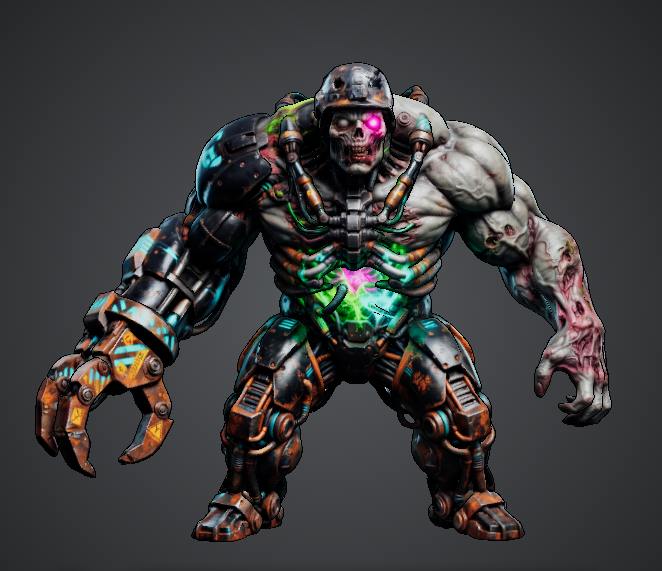 BuildWithND's tweet photo. ☣️ MALGRAV-7 — THE NECROMECHANIC

A colossal biomechanical zombie built from decayed flesh, industrial machinery, hydraulic limbs, a mechanical spine and a glowing biological infection core.

Created with @tripoai 

#TripoAI #Tripo3D #ZombieOutbreak #3DArt #3DModeling https://t.co/Fnwc7ieT80