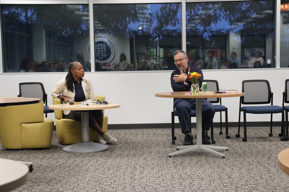 DePaulPrep's tweet photo. Facilitated by librarian Tony Powers and Director for DEI Kendall Mallette, parents, faculty, and staff gathered to discuss the book, share their own experiences with Chicago’s neighborhood segregation, and explore ways to disrupt it. https://t.co/pdWdmIgfb7