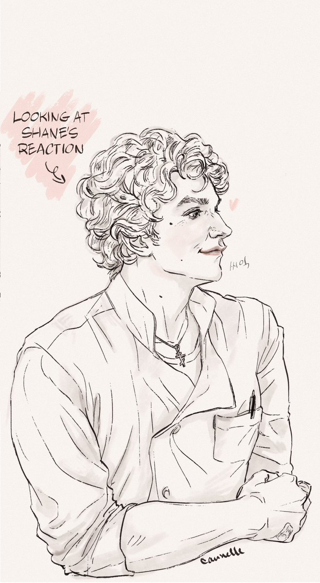 cannelle_lyubov's tweet photo. the restaurant staff finds it odd that their chef is uncharacteristically giggly while looking at this food critic guy like he was the most endearing thing 

#hollanov #heatedrivalryfanart https://t.co/P3TNnTLiji