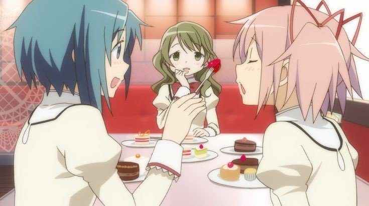 Rikashaymin's tweet photo. Hitomi hate isn’t tolerated by me . She is lovely and bestest friends with madoka &amp; sayaka https://t.co/p78vr7MeG4