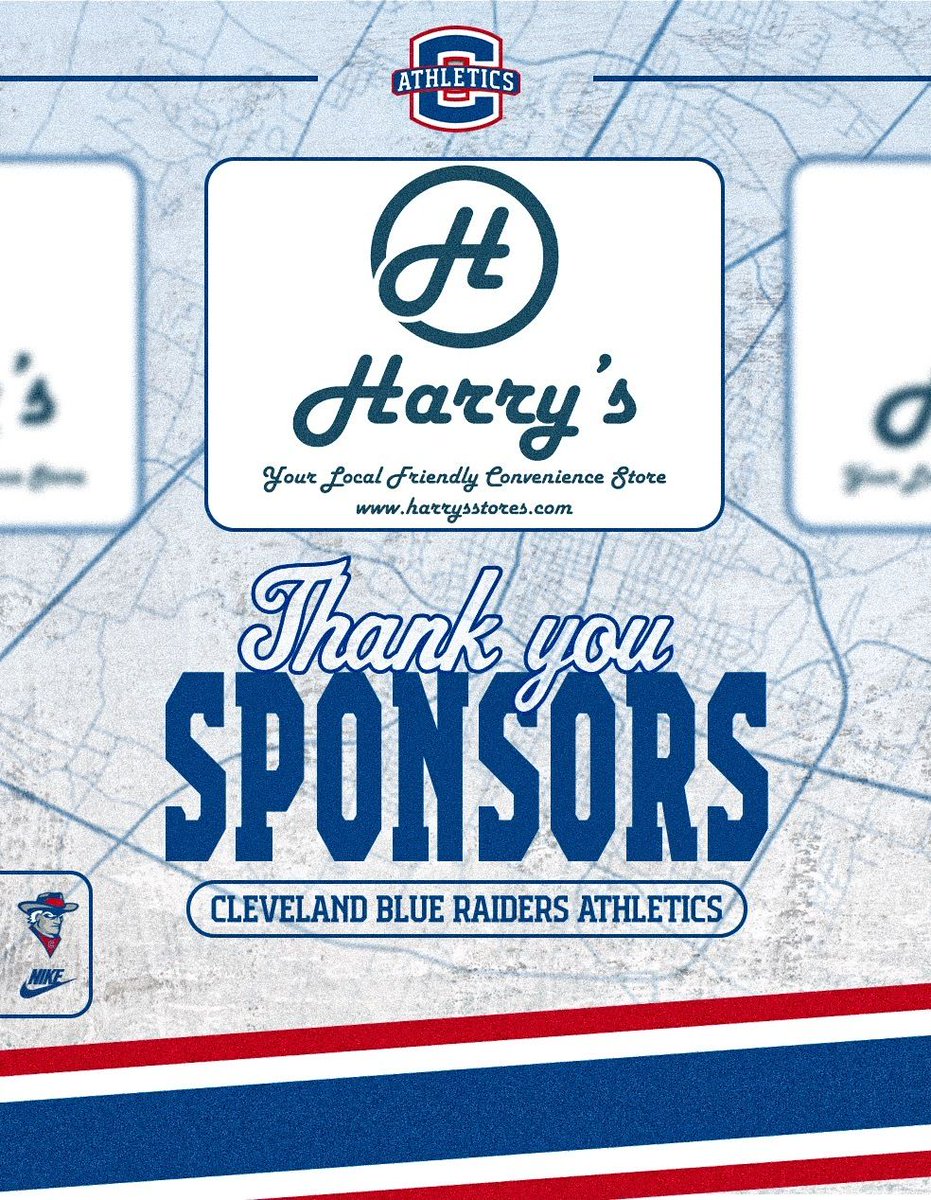CHSRaiderSports's tweet photo. Thank you to Harry’s for their continued support of  Cleveland Blue Raiders Athletics!

We are grateful for all the businesses and community partners who invest in our student athletes and help make Cleveland Athletics special.

#ALLinAllCLEVELAND https://t.co/Nutot2pThG