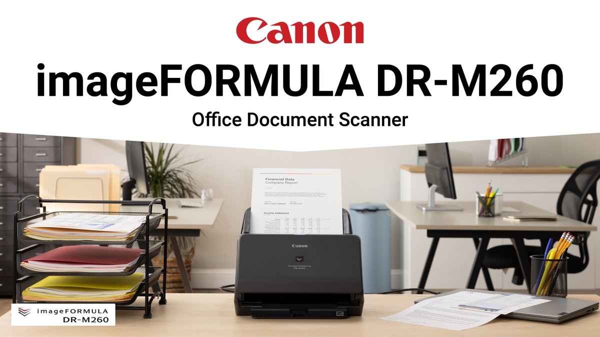 CanonUSA's tweet photo. The DR-M260 office document scanner makes it easy to capture, organize, and manage business documents. It’s a dependable solution to help improve productivity and simplify everyday document workflows.

Learn more: https://t.co/i7gyPSqmFZ https://t.co/w5yO2VjWP0