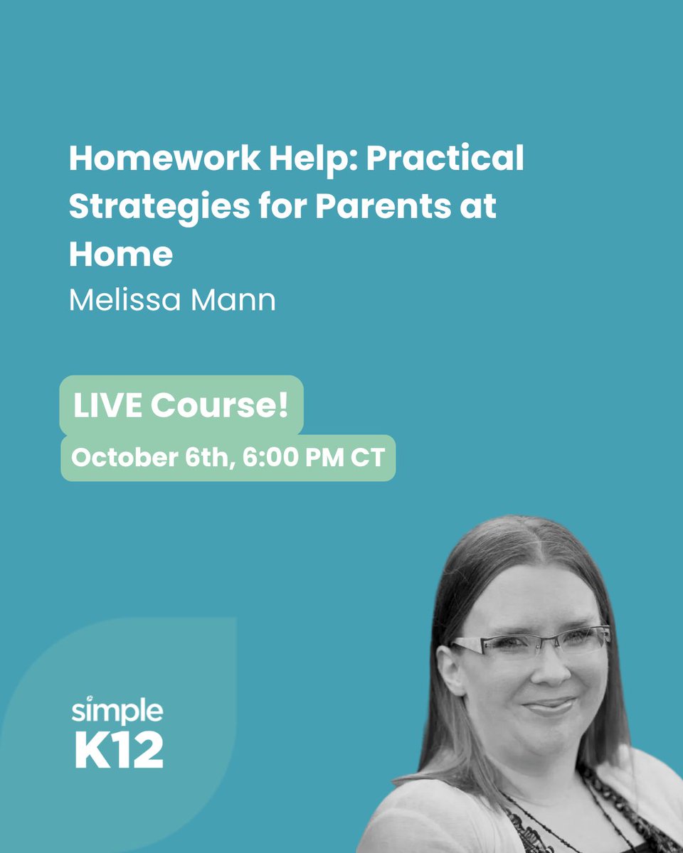SimpleK12's tweet photo. Knowing how to support a child with homework can make a big difference, but it’s not always easy to know when to step in, what to do, or how to encourage independence.

Learn more here: https://t.co/oQsgnBsCNa https://t.co/LYh4y96Igp