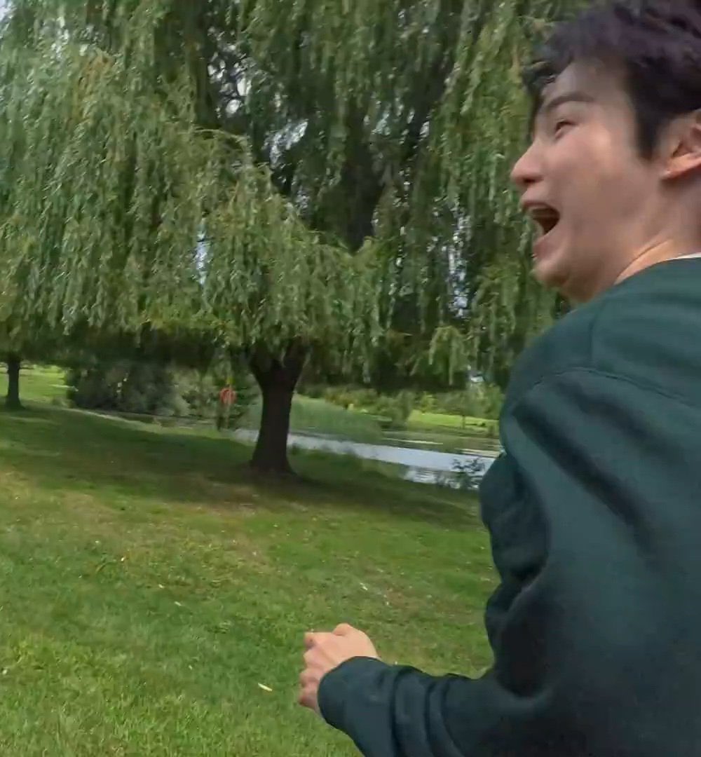 sgplusjk's tweet photo. if i had a nickel each time yoongi makes this face while jungkook chases him, i’d have two nickels. which isn’t a lot, but it’s weird that it happened twice https://t.co/R1shdAjBRM