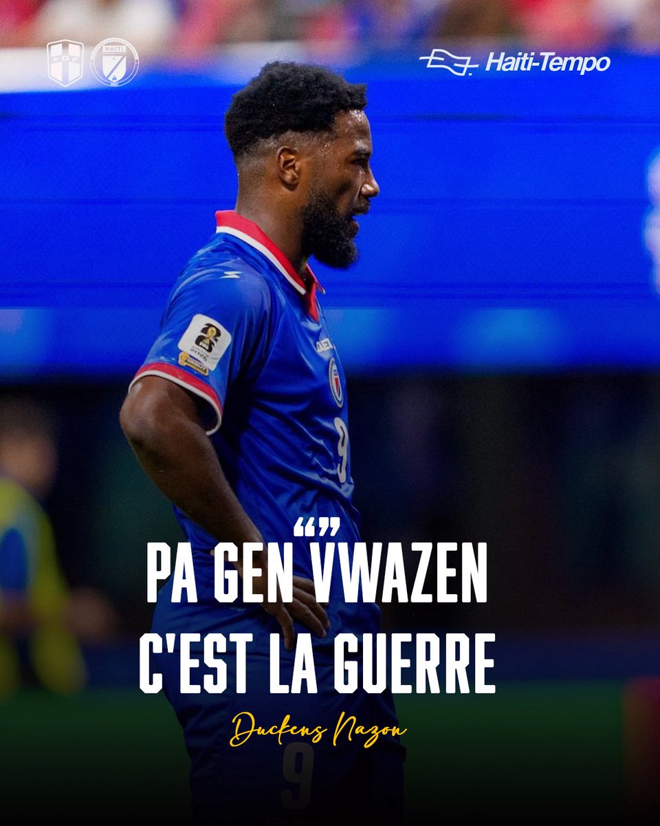 Haititempo's tweet photo. Duckens Nazon adresse un message à la veille du derby de l’île entre Haïti et la République dominicaine. https://t.co/a9pWGuqbHZ