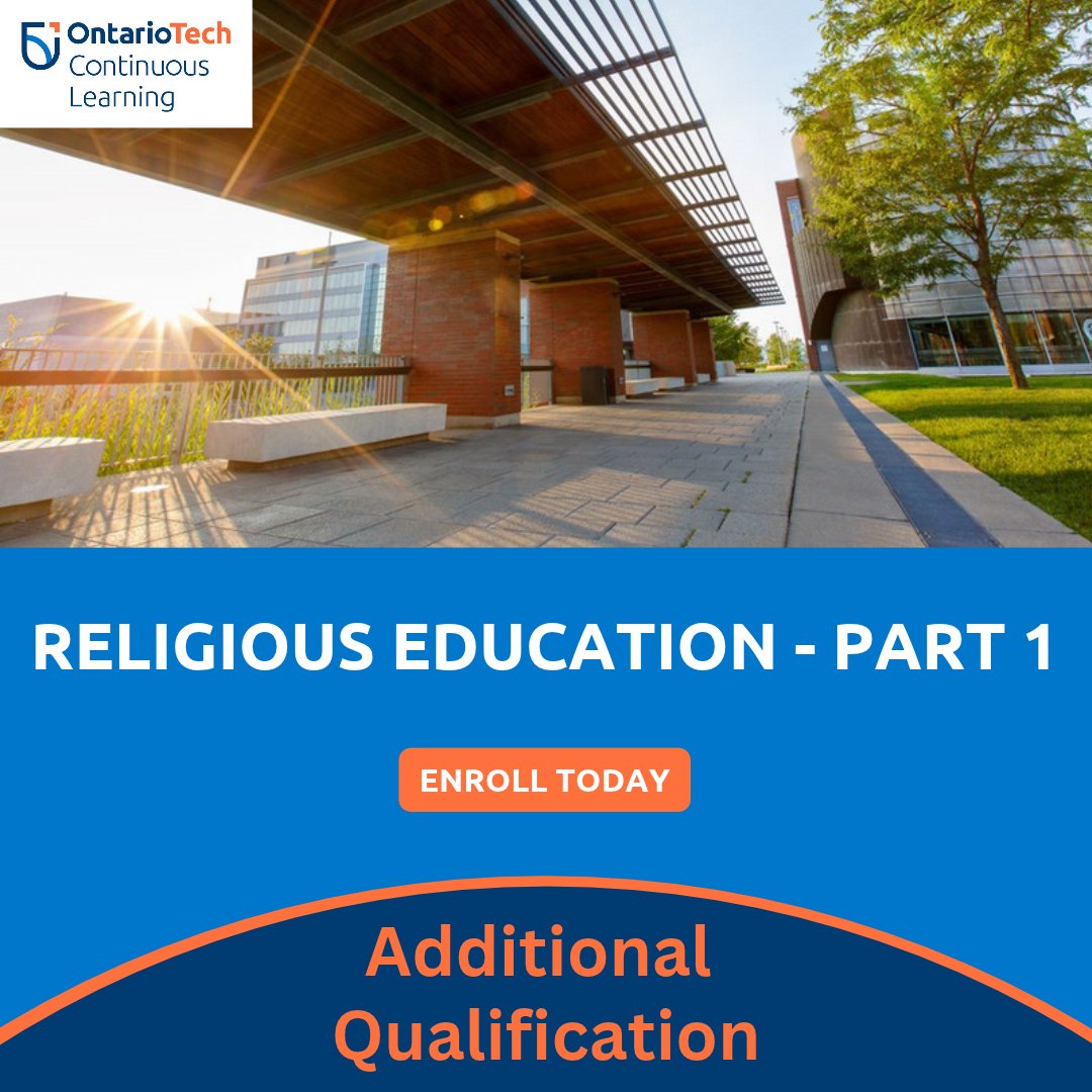 OT_Learn's tweet photo. Registration is now open for our Religious Education - Part 1 AQ! This course is OSAP eligible. Register now to secure your spot!

#ContinuousLearning #ReligiousEducation #AdditionalQualification #Fall2026 https://t.co/9KaSUTdpUB