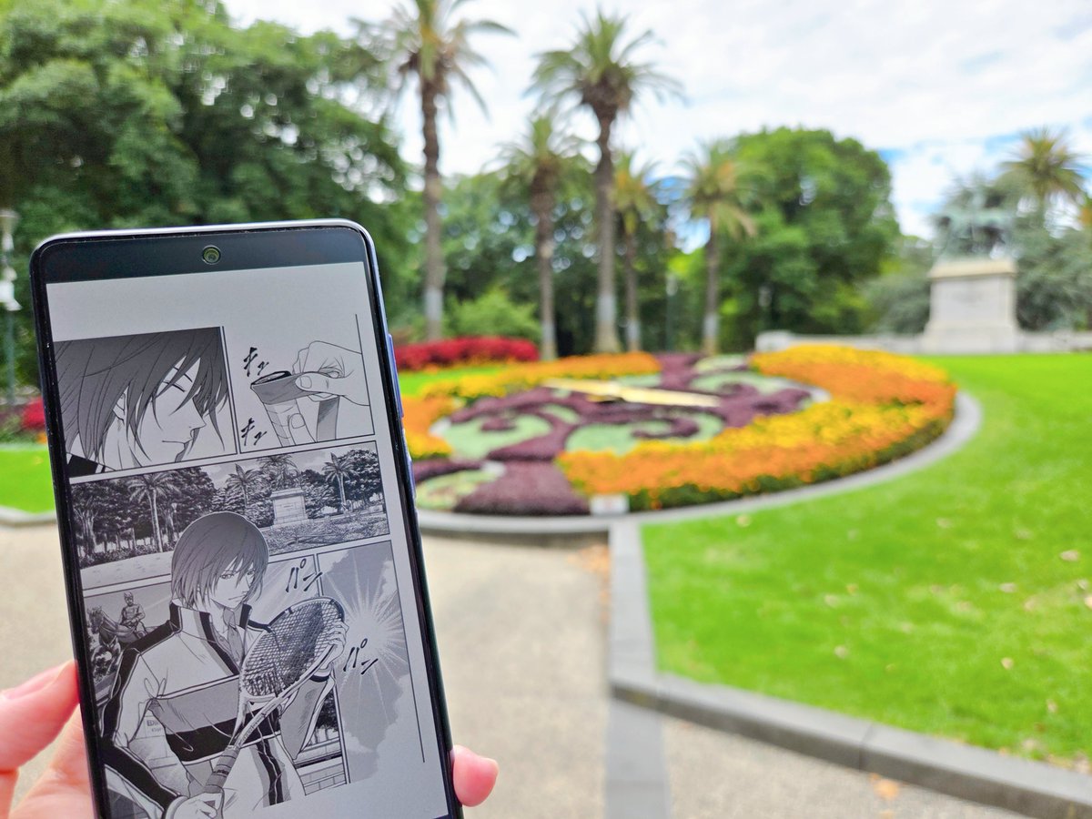 3373now's tweet photo. ----------
ｷｭ ｷｭ
ﾊﾟﾝ ﾊﾟﾝ
----------

不二周助 / メルボルン
Floral Clock, Edward VII Monument

（『新テニスの王子様 36』357話） https://t.co/DohtmDyQ2a