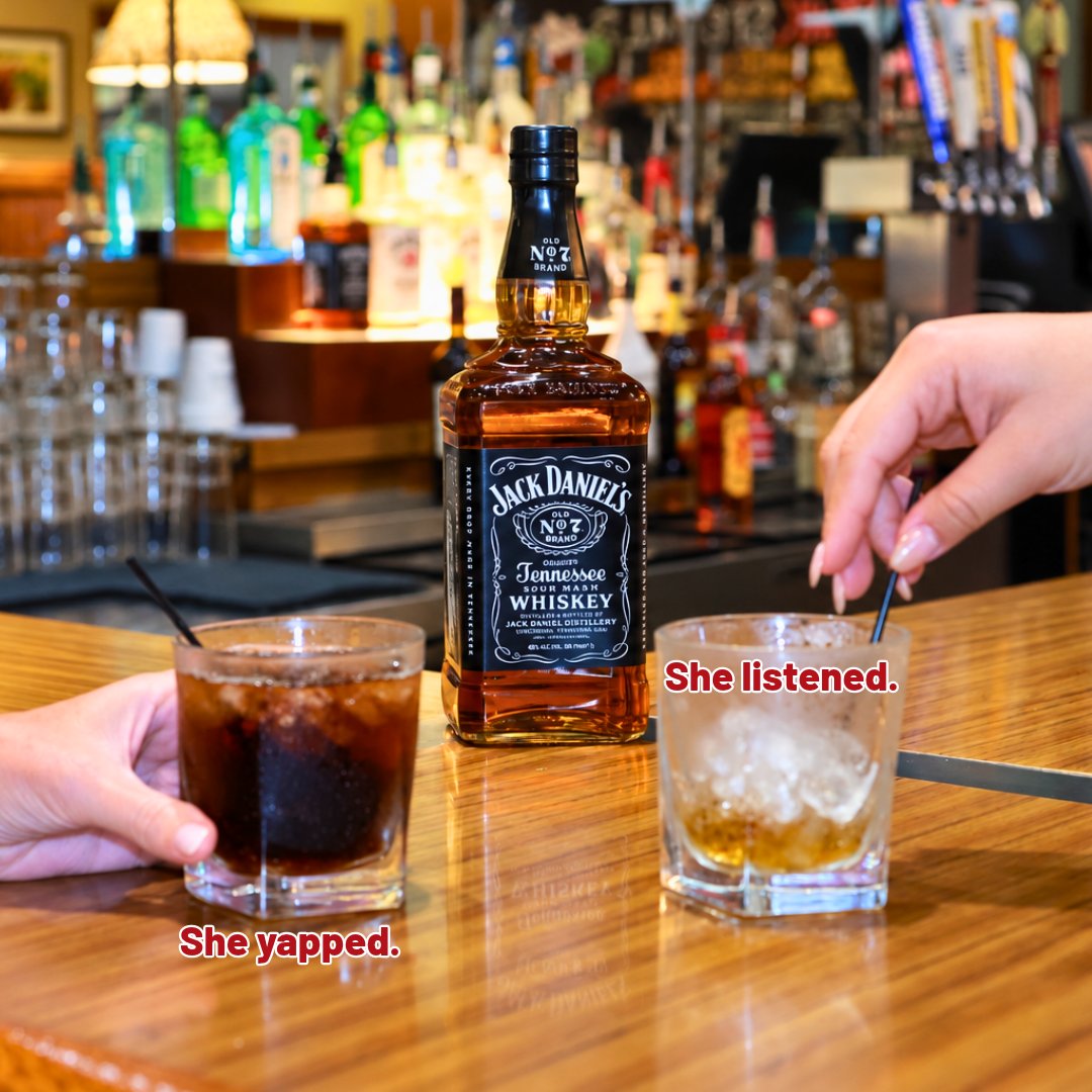 rubytuesday's tweet photo. Every yapper needs a listener. Every listener needs a drink. Good thing Wednesdays come with $6 Jack Daniel’s &amp; mixers. @JackDaniels_US https://t.co/BZQtpLFLiJ