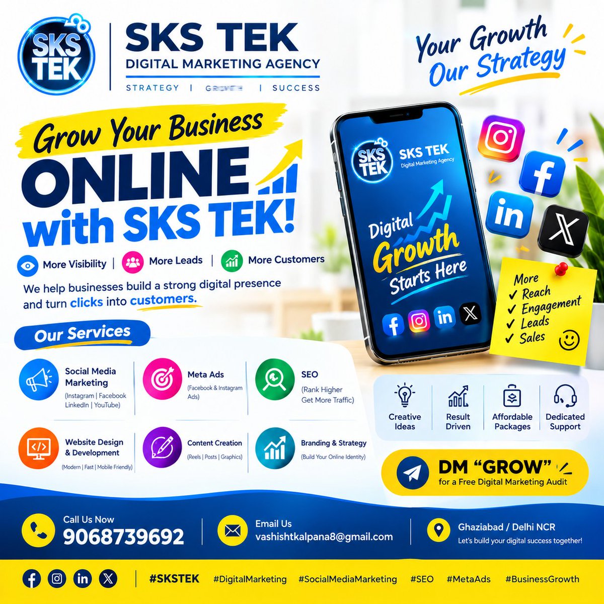 sks_tek's tweet photo. 🚀 Grow Online. Get Seen. Get Customers.

SKS TEK — Your Growth, Our Strategy.

📩 DM “GROW”

#SKSTEK #DigitalMarketing #BusinessGrowth #SEO #MetaAds #LeadGeneration https://t.co/kVsaPQnjxj
