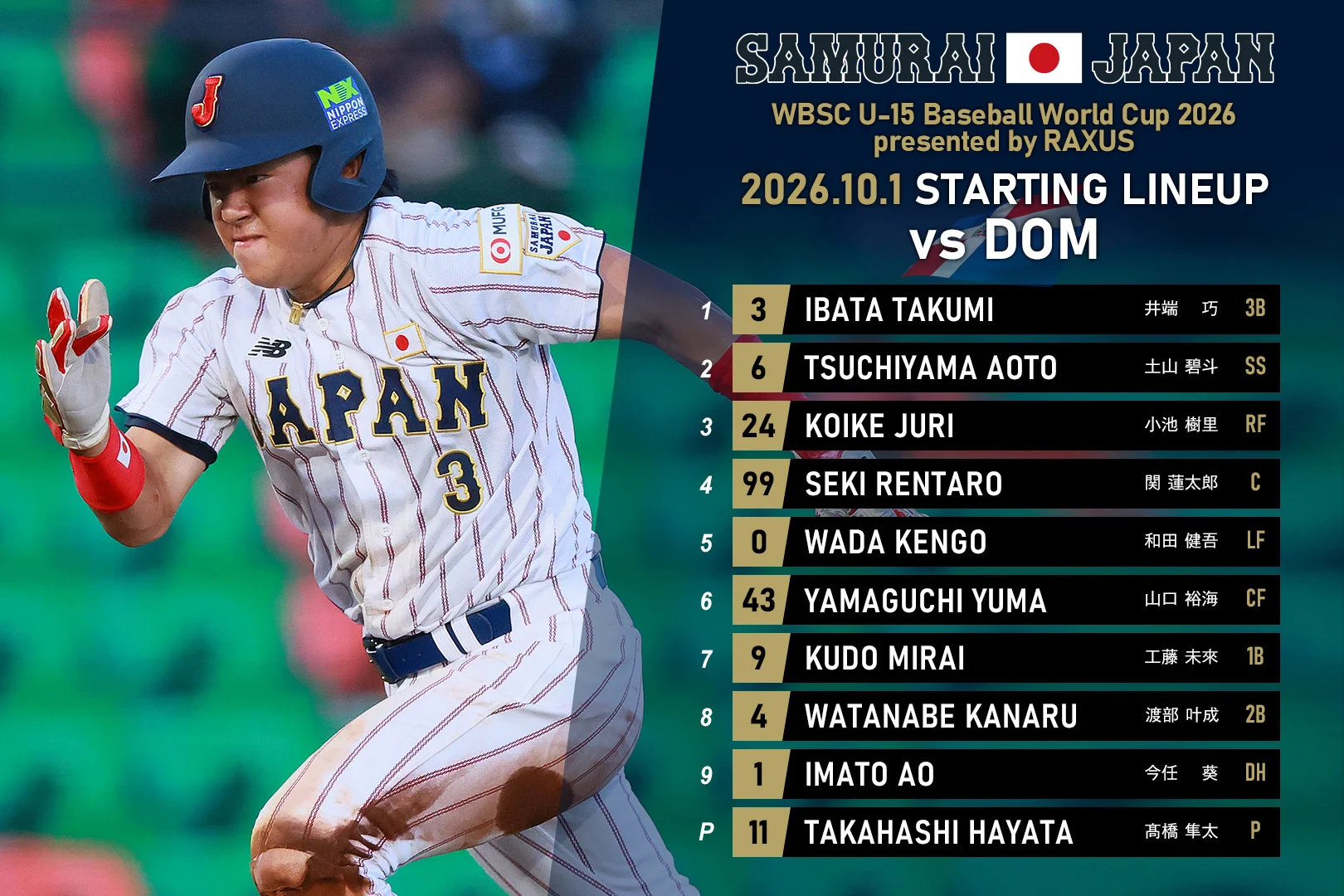 野球日本代表 侍ジャパン 公式 (@samuraijapan_pr) / X