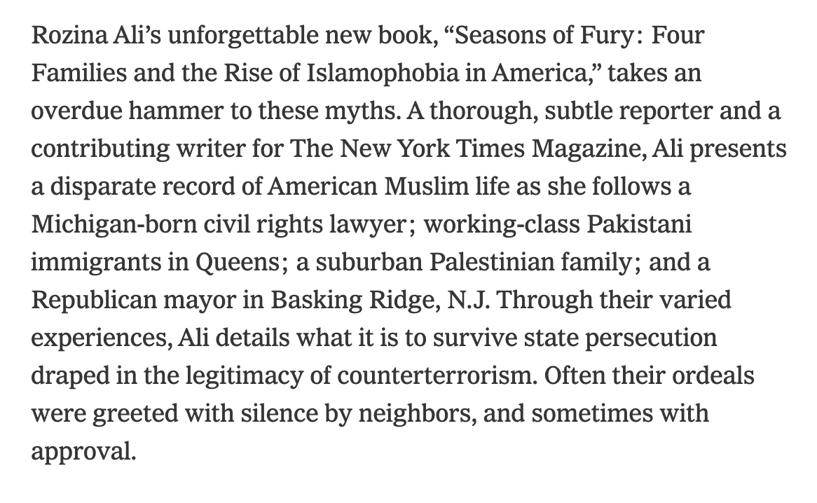rozina_ali's tweet photo. Appreciate this wonderful review of "Seasons of Fury" in New York Times, by Spencer Ackerman

https://t.co/IIkGDcM2Cw https://t.co/BWKYHVLuLf
