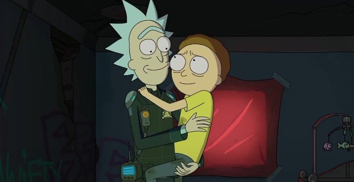 Zombstage's tweet photo. I wish they touched each other a little before Morty decided to backstab him. Literally 

#rickorty https://t.co/KU2Zm5s0C5