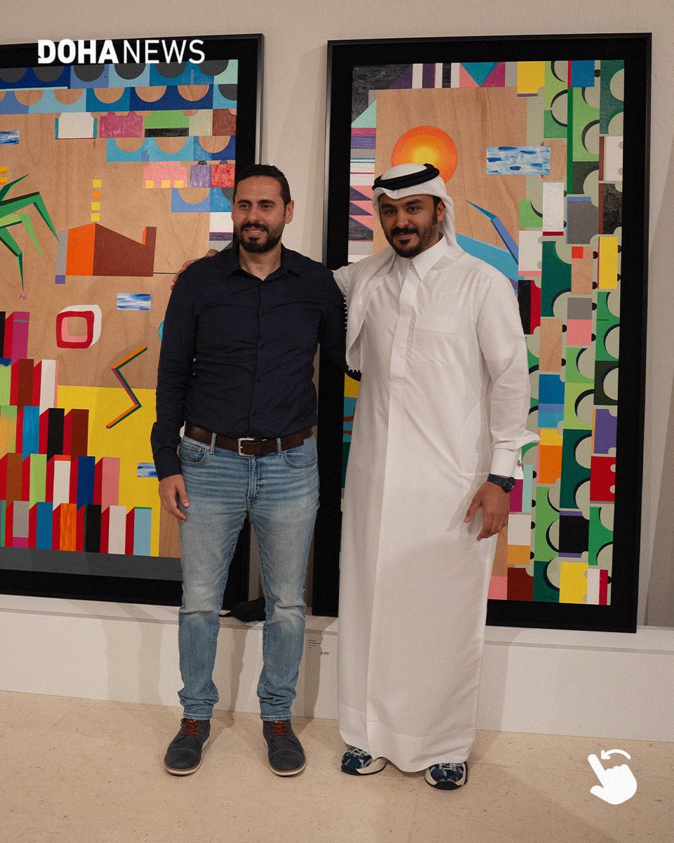 dohanews's tweet photo. #Qatari artist and urban planner Mubarak Al Thani gathered with guests from #Doha’s art and cultural community for the opening of “Between the Architectures” at Mohammed Bin Jassim House in Msheireb.
The exhibition brings together paintings and sculptures shaped by Al Thani’s dual practice as an artist and urban planner, exploring the relationship between architecture, memory and how people experience the spaces around them.
Drawing on Doha’s evolving urban landscape, his works move between structure and abstraction, reflecting on how architecture carries traces of place, identity and change.
Presented by @MsheirebMuseums in collaboration with Al Markhiya Gallery, the exhibition is open to the public at Mohammed Bin Jassim House.