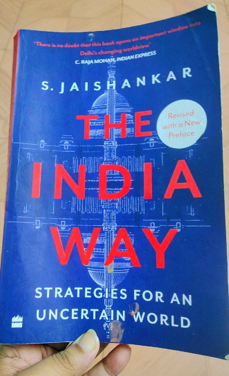subhnyk28's tweet photo. Reading this book today by @DrSJaishankar sir , it's my second reading. From the lesson of Awadh to The Pacific Indian , the book unfolds various strategies, mysteries, dynamism. The India Way should be read by every youth. 🙌✨

@CSEPlanB @phimaanshu https://t.co/hs6LlQJcbb