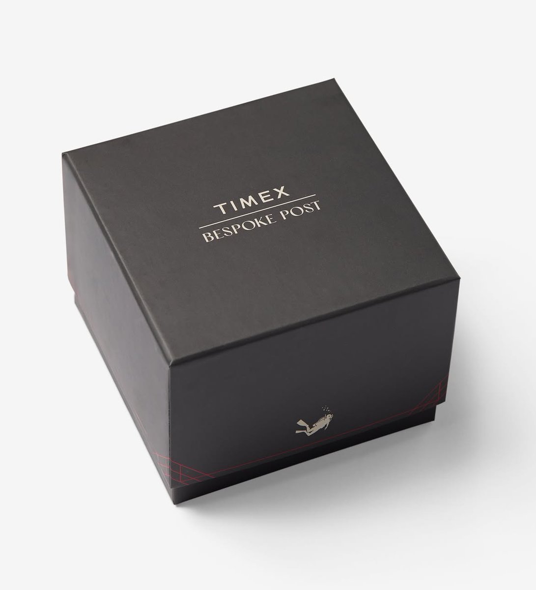 timex's tweet photo. Pulled from the Timex archives and reimagined with Bespoke Post, the Bespoke Post x Timex Heritage 66 takes its cues from the 1966 Timex Skin Diver. With 200m water resistance, a rotating aluminum top ring, and two interchangeable straps, it’s finished with Bespoke Post branding on the crown and a skin diver silhouette on the case back.

Shop the watch: https://t.co/MhkUWYzoN8

#timex #analoglife @bespokepost