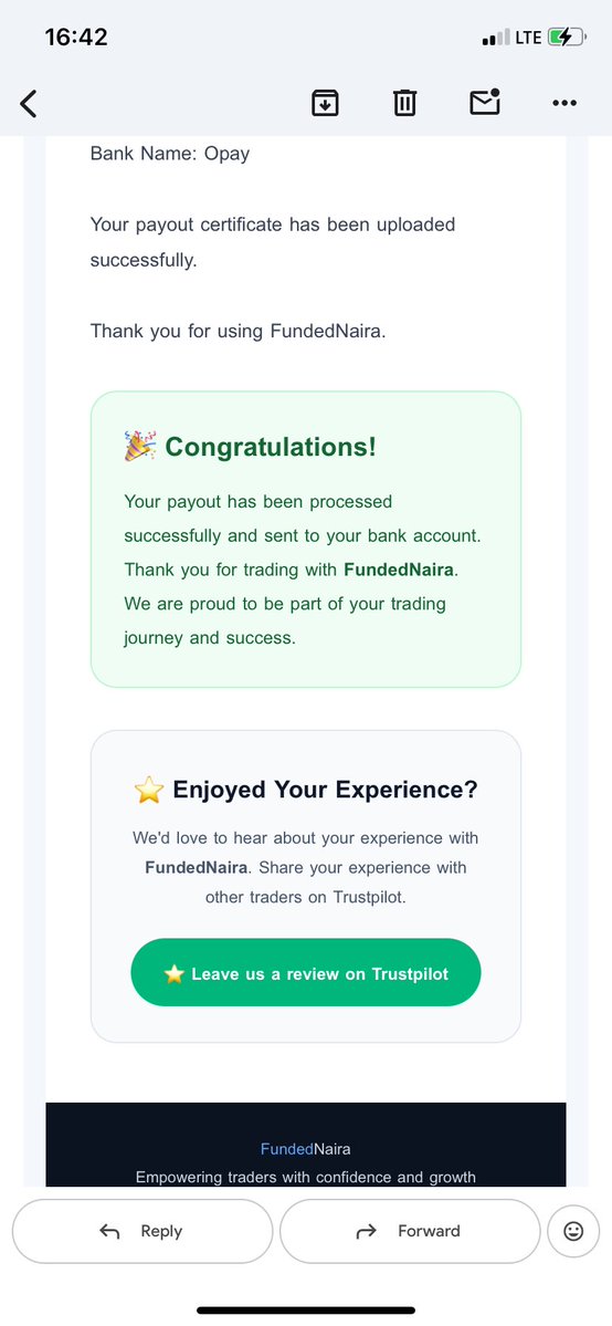 KolawoleTohee20's tweet photo. Getting Second Payout From @FundedNair8 Again Today . 
Fucking Happy . 
God bless @Dexterity_001 https://t.co/uGudcVlG4E