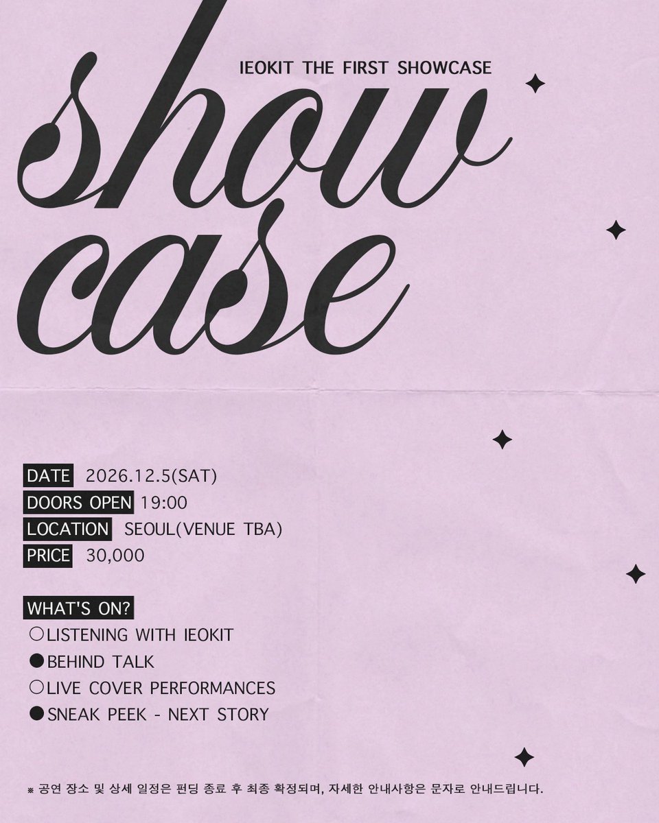 Ieokit_official's tweet photo. ▪︎ [CONNECT] Jewel Album
₩26,000 (Shipping Included)
▪︎ [CONNECT] SHOWCASE
2026.12.05 SAT · SEOUL
₩30,000 (Ticket Pickup at Venue)

※ International sales will be announced separately after the funding period ends. https://t.co/aP7NR3m1Q0