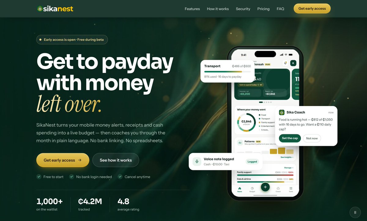sikanest's tweet photo. Manage your financial decisions with the right tools. Use SikaNest to track your expenses and budget your money. https://t.co/p8KyxGFBQp