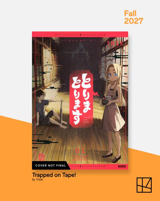 TobyTranslates's tweet photo. I can't quite believe that having never translated a manga in my life before this year, I'm now announcing my third series.

とりまとります/Trapped on Tape is a cosy horror comedy by TNSK, and it's awesome. Check it out. https://t.co/dt763UsmyM