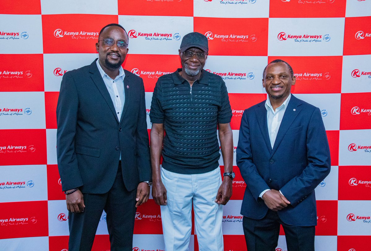 KenyaAirways's tweet photo. Today, our Chief Commercial and Customer Officer, Julius Thairu, hosted veteran broadcaster and media personality Fred Obachi Machoka at our headquarters as we celebrate two remarkable 50-year journeys.

The engagement provided an opportunity to reflect on our shared history, the changing media and aviation landscape, and the role both Kenya Airways and Fred have played in connecting Kenyans and telling the stories that have shaped our country over the years. We also explored opportunities to collaborate as we mark these two remarkable milestones.

As Kenya Airways celebrates 50 years of connecting people, markets and cultures, Fred celebrates five decades of connecting with audiences through radio and entertainment. Here’s to 50 years of impact, memories and milestones, and to many more years of keeping Kenya connected and entertained.

#ThePrideOfAfrica
