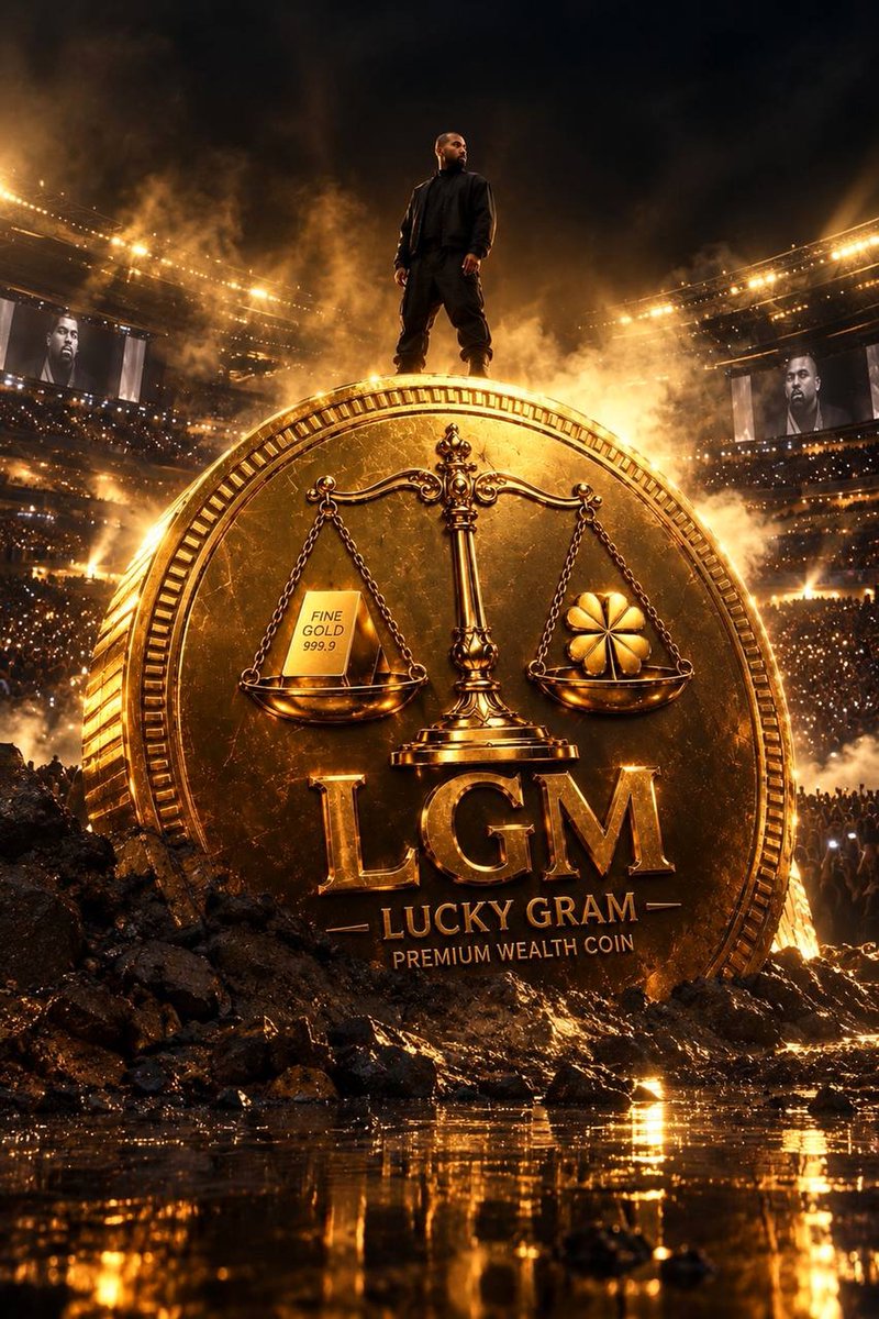 realLGM's tweet photo. Can't tell me nothing.  
Gram already won.

Power in the weight.  
Luck in the stamp.  
Gold on the world.

LGM.  
Stand on it.

$LGM #LuckyGram #PremiumWealthCoin 
#Gold999 #Ye #KanyeWest 
#OnTopOfTheWorld 
#WealthCoin #FineGold #CryptoGold #Solana https://t.co/eMgwvfXzDt